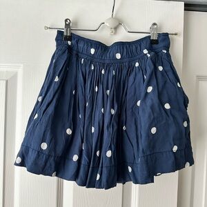 Y2K Vintage Small Abercrombie & Fitch Navy Blue Polka Dot Skirt
